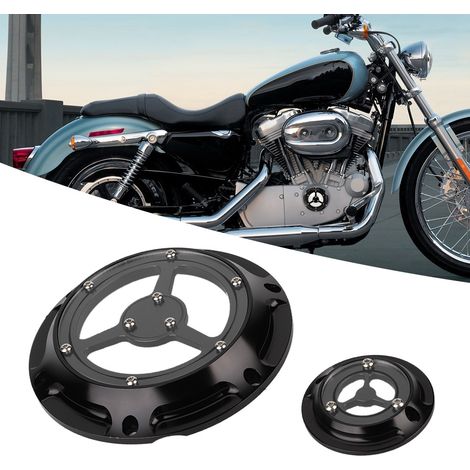 Cache moteur aluminium pour couvercle de distribution Harley XL XR 883 1200, kit minuterie, noir, protection robuste (1/5)
