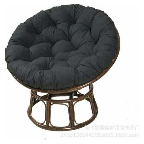 Noir, 100CM 100CM coussin de chaise suspendu coussin de nid d'oiseau coussin de fauteuil en rotin rond,de DEBUNS (1/5)