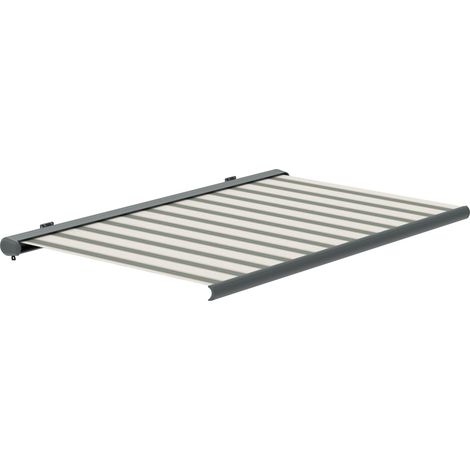 Canopée Store Banne Motorisé et Manuel Ombra 3x2.5m - Beige et vert - Double Commande (1/5)