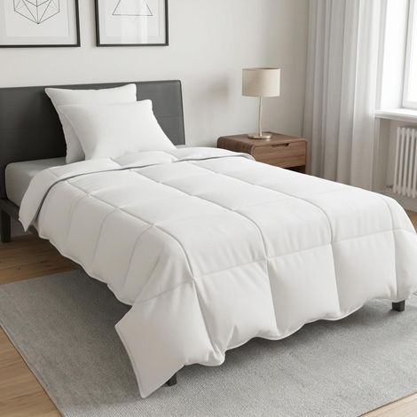 vidaXL Juego de Duvet de Invierno 3 uds. Blanco Fibra de bambú (1/5)