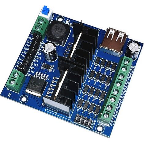 Carte de commande intelligente pour véhicule, module de commande de moteur L298N à deux canaux, module de commande de moteur à engrenages CC à quatre canaux (1/3)