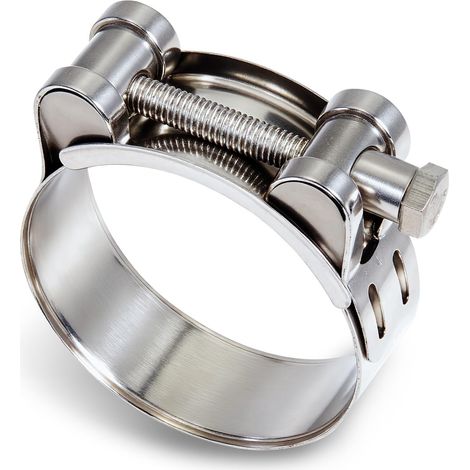 4 Pièces Collier Echappement 48-51mm Raccord Echappement Collier De Serrage Inox Métallique Libération Rapide Adaptation Universelle Manchon Echappement Pour Voitures Moto Navire Industrie (1/5)