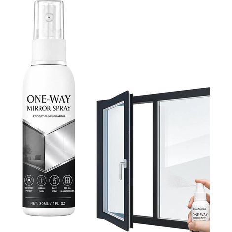 Spray Verre Dépoli Store Occultant Réfléchissant 30 ML Spray D'Temporaire Pour Vitre Effet Miroir Sans Tain Pour Porte Coulissante Bureau Salle De Bain Maison Voiture Chambre (1/5)