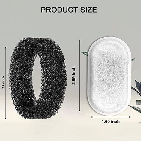 Filtro per fontana d'acqua per gatti 16 pezzi Filtro per fontana d'acqua per gatti Filtro per fontana d'acqua per gatti 8 pezzi Filtro al carbone e 8 pezzi Spugna per gatti in fontana d'acqua per gatt (1/4)