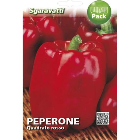 Semi per Ortaggi e Vegetali Peperone Quadrato Asti Sgaravatti 20 Pezzi