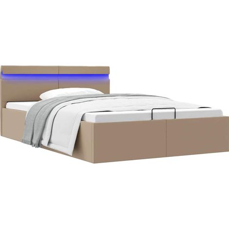 Cama canapé hidráulica sin colchón capuchino 140x200 cm