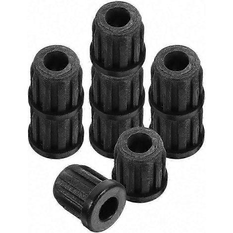 Embouts noirs pour tubes ronds, pièces de fauteuil de bureau, 2,50x2,50x2,50 cm, lot de 10 (1/5)
