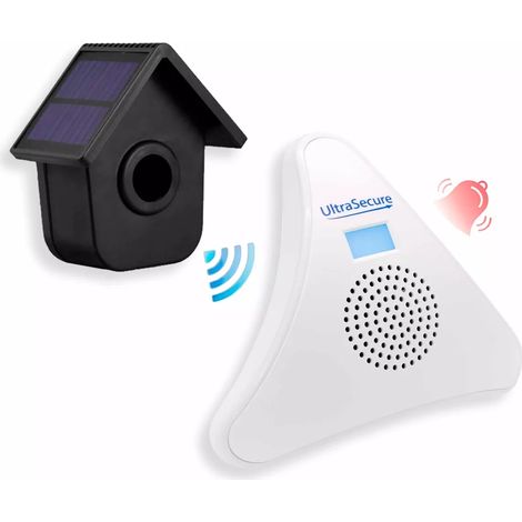 Alerte de passage 600m sans fil - Détecteur de mouvements autonome (solaire) + carillon TR (DA600+) (1/5)