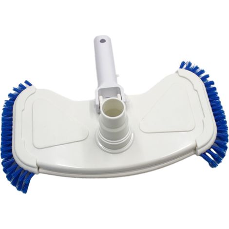 Tête d'aspirateur avec brosse latérale, tête d'aspirateur pour piscine, outil de nettoyage de piscine, tête d'aspirateur incurvée avec brosse (1/5)