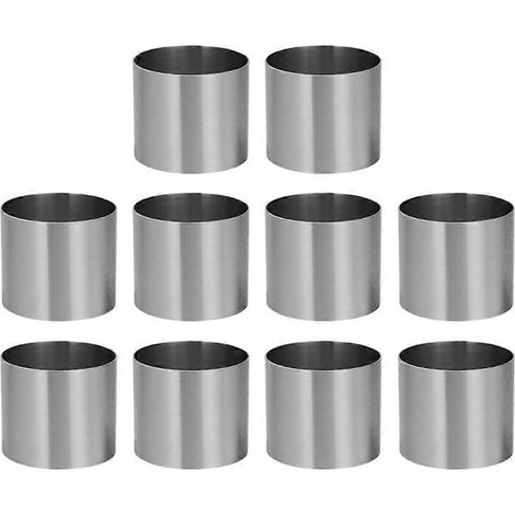Moule à gâteau rond, mini-anneau à pâtisserie en acier inoxydable, ensemble de moules pour desserts et aliments, 6 cm (2,4 pouces) (1/5)
