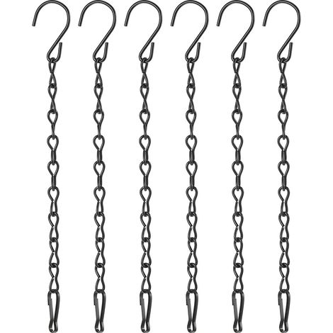 Chain De Suspension Pour Jardin - 24 cm - En Fer - Charge Maximale 10 kg - Pour Paniers Suspendus, Mangeoires, Lanternes - Lot De 6 (1/4)