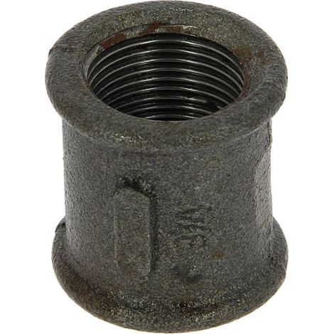 Virfollet – Manchon fonte noire femelle 3/4 – Raccord brut 20-27 – Norme EN 10242 – Pour installations sanitaires (1/4)