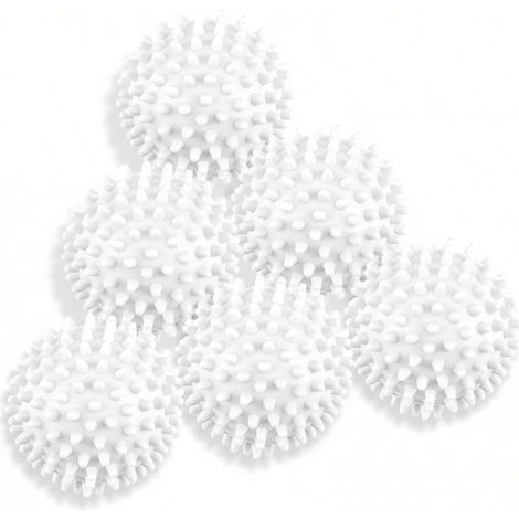 6 Boules de Linge pour Sèche-Linge Réutilisables Lot de Granules en Plastique Adoucissant le Tissu Réduit les Rides et l'Électricité Statique (1/4)