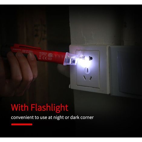 UNI-T Pen-Shaped Non-Contact AC Voltage Tester, V-Alert Detector with Audible and Visual Alarm, LED Flashlight (1/5)