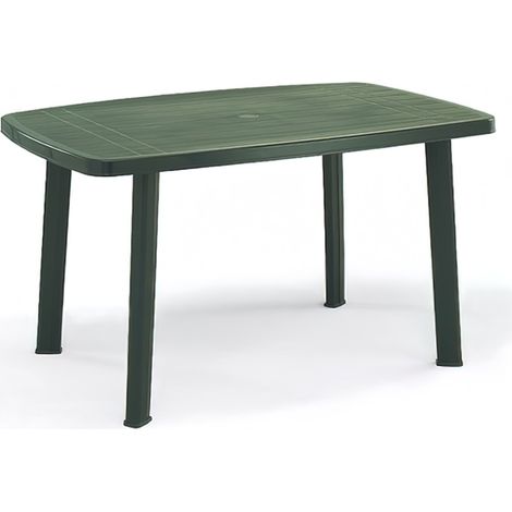Faro Tisch, 140x90 cm grün Vollkunststoff Gartentisch Terassentisch