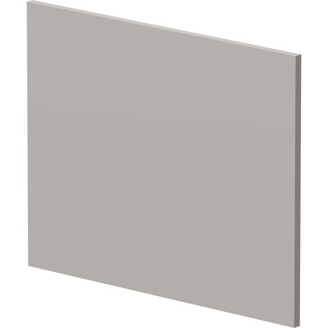 Hudson Reed Square Shower Bath End Panel 520mm H x 680mm W - Pebble Grey