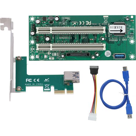 Carte d'extension Mini PCIe vers Double PCI avec câble port USB 3.0 - Adaptateur ST46 (1/5)