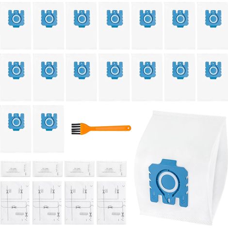 16Pcs 3D GN Dust Bags,3D Vacuum Cleaner Bags for Miele, Efficiency Capacity Vacuum Dust Bag,with 4 Motor Protection Filter, 4 Exhaust Filter. (1/5)