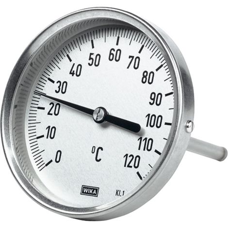 Riegler Bimetallthermometer, hochw. Ausf., L1=63/L2=43, Ø 63, 0°C bis 200°C (1/2)