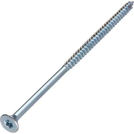 Vis bois TEKOR Tête fraisée Cranté 5X120 Filetée sur 70 TORX T25 Acier zingué Pointe antifendage type 17