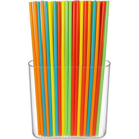Dailygoods,Soporte para pajitas que ahorra espacio,Organizador de cocina,Organizador de armarios,Organizador de encimera,Pajitas reutilizables (1/5)
