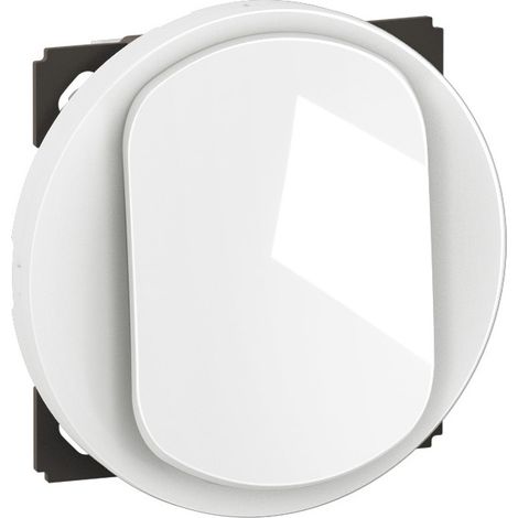 Legrand - Poussoir inverseur Céliane 6A avec enjoliveur Blanc (1/2)