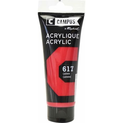 Peinture acrylique 100 ml - Rouge carmin n°617