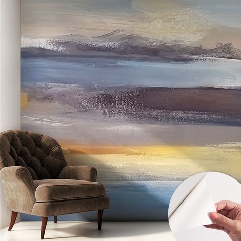 Selbstklebende Tapete - Wanddekoration Wohnzimmer - Tapete Schlafzimmer Ruhige Landschaft 250x250 cm (1/5)