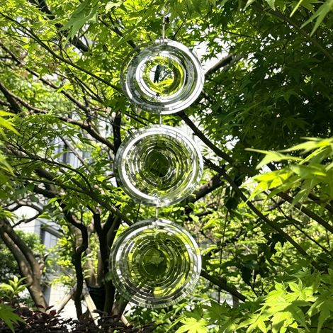 1 girouette en acier inoxydable 3D, répulsif à oiseaux réfléchissant pour l'extérieur, décoration de jardin contre les pigeons et les pics (1/5)