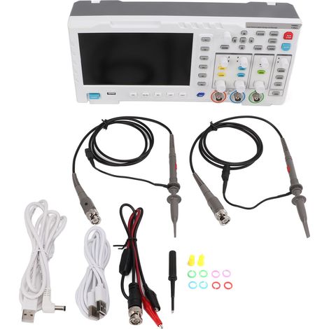 Oscilloscope numérique LCD 1014D portable 100MHz 2 canaux avec générateur de signaux intégré (1/5)
