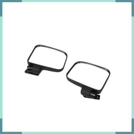 rétroviseurs latéraux UTV Rétroviseur latéral UTV, 2 pièces, vue claire, noir, remplacement pour RANGER1000XP moto coffret (1/5)