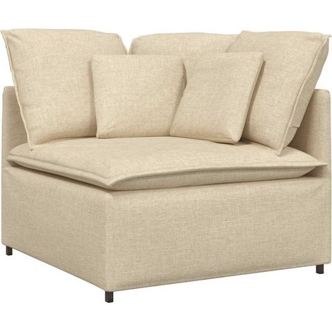 Modulo Angolare Divano Modulare con Cuscini Crema 100 cm vidaXL (1/5)