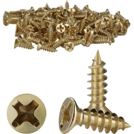 Lot de 200 vis à bois - M4 x 14 mm - Longueur : 14 mm (1/5)