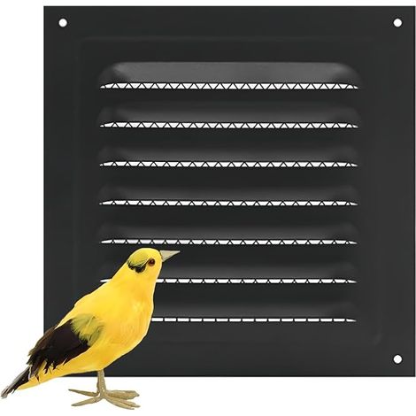 Ventilation Grille, Square Ventilation Grille, Metal Ventilation Cover, Extraction Grille for Fireplace with Mosquito Net for Kitchen and Bathroom Ceilings 15x15cm (1/5)