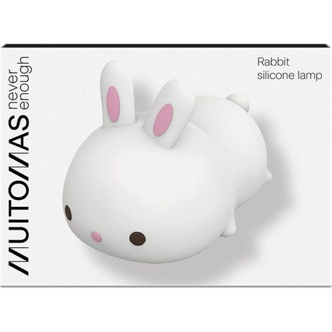 Muitomas SILLAMPRABBITC Lampada in silicone Luce d'atmosfera Potenza 1,5 W Ricaricabile via USB tipo-C colore Rosa