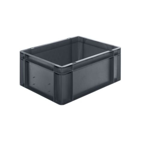 LA-KA-PE Transportstapelbehälter L400xB300xH175mm grau PP Seitenwände geschl.LA-KA-PE