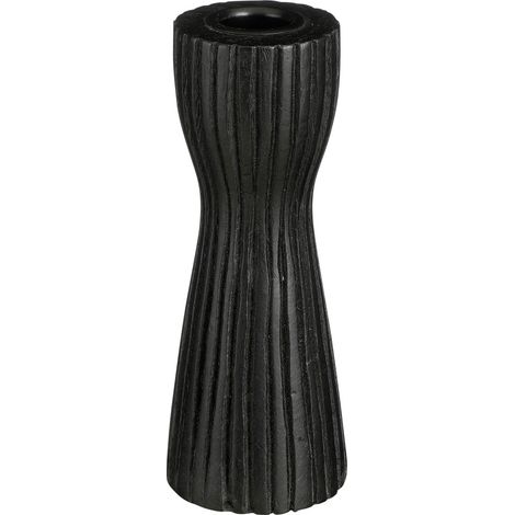 Mica Kerzenständer Indiana schwarz Mangoholz 15 cm Kerzenhalter