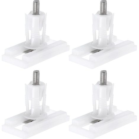 4Pcs Blanc Charnière De Couvercle De Siège De Toilette rondelles, couvercle de toilette, fixations de siège, blanc (1/5)