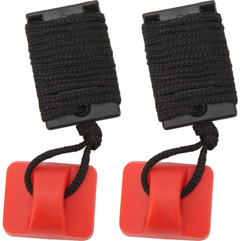 2 Pièces Interrupteur de Sécurité Magnétique Universel pour Tapis de Course - Clé d'Arrêt d'Urgence Rouge pour Salle de Sport (1/5)