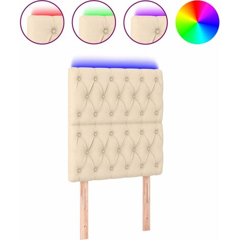 Maison Exclusive - Testiera a LED Crema 80x7x118/128 cm in Tessuto (1/5)