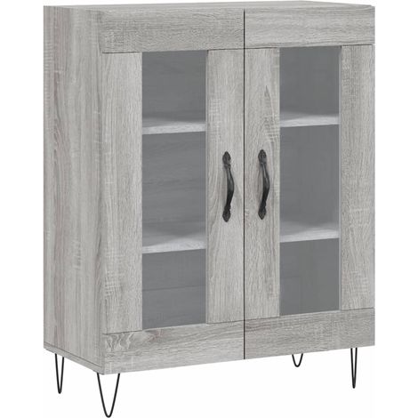 Aparador cómoda armario mueble de almacenaje organizador cocina salón Sonoma 69,5 x 34 x 90 cm madera de ingeniería gris 020036496 (1/5)