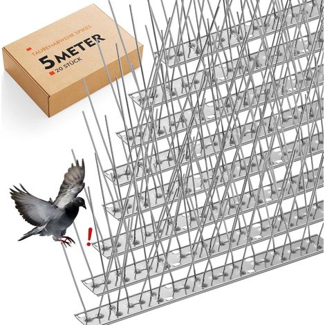 Pics Anti-Pigeons 5M Acier Inoxydable Résistant Corrosion Protection Balcon Toit Jardin Installation Facile Durable (1/5)