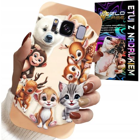 Custodia per Samsung Galaxy S8 - retro per bambini con animali della foresta (1/5)
