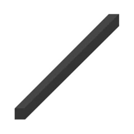 Bande caoutchouc spongieux epdm croûté 4 faces noir 15x15mm longueur 1m