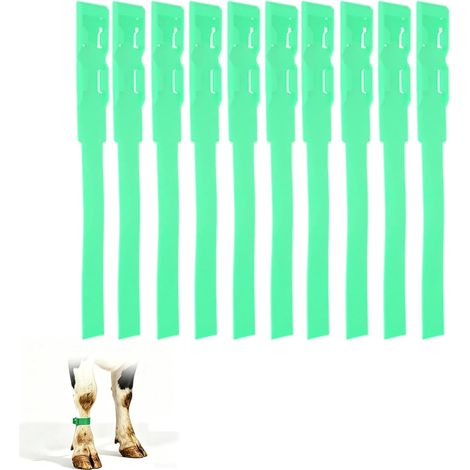 Bandes D'identification De Vache 10 Pièces, Bandes D'identification De Bétail, Bande De Jambe De Bétail, Anneaux D'identification De Bétail, Ruban De Marquage De Pied De Bétail, Fournitures (Vert) (1/5)