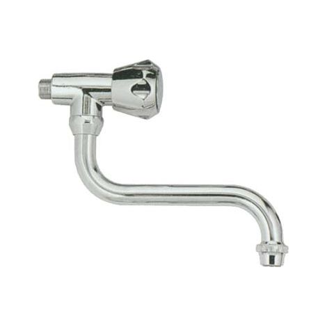 RUBINETTO A VITE LAVELLO A PARETE - OTTONE CROMATO 1/2M- 2 pezzi