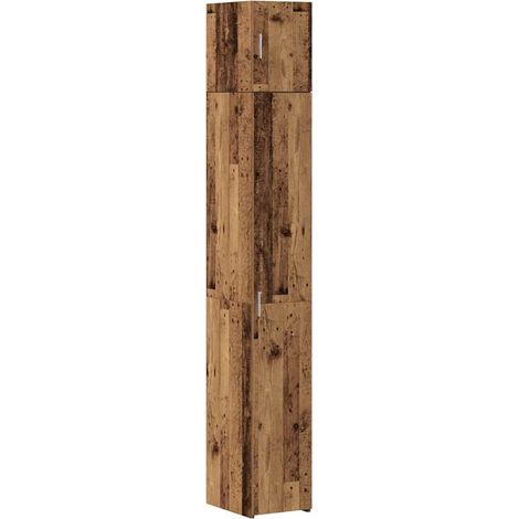 Buffet,Meuble de Rangement,Meuble de rangement étroit Vieux bois 30x42.5x225 cm Bois ingé CFW671530 (1/5)