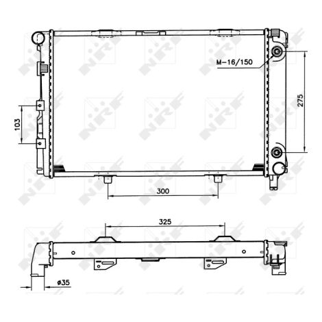Radiateur, refroidissement du moteur NRF 516580 MERCEDES-BENZ 2015004103