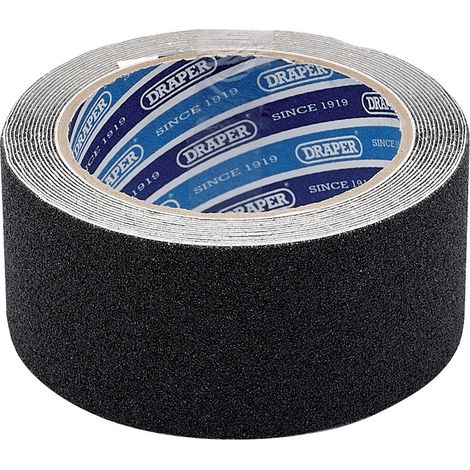 Draper Heavy Duty Black Safety Grip Tape Roll, 3.7 meters x 50mm (Model 63384)