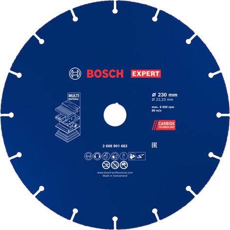 Bosch EXPERT Multi Material Carbide Cutting Disc 230 x 22.23 mm 2608901682